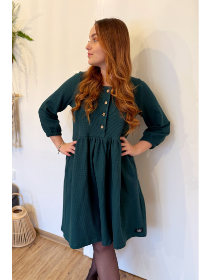 Vaflové šaty Anne s propínáním