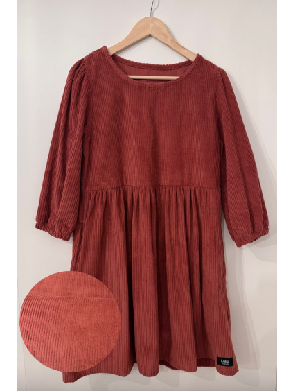 Manšestrové šaty Leila